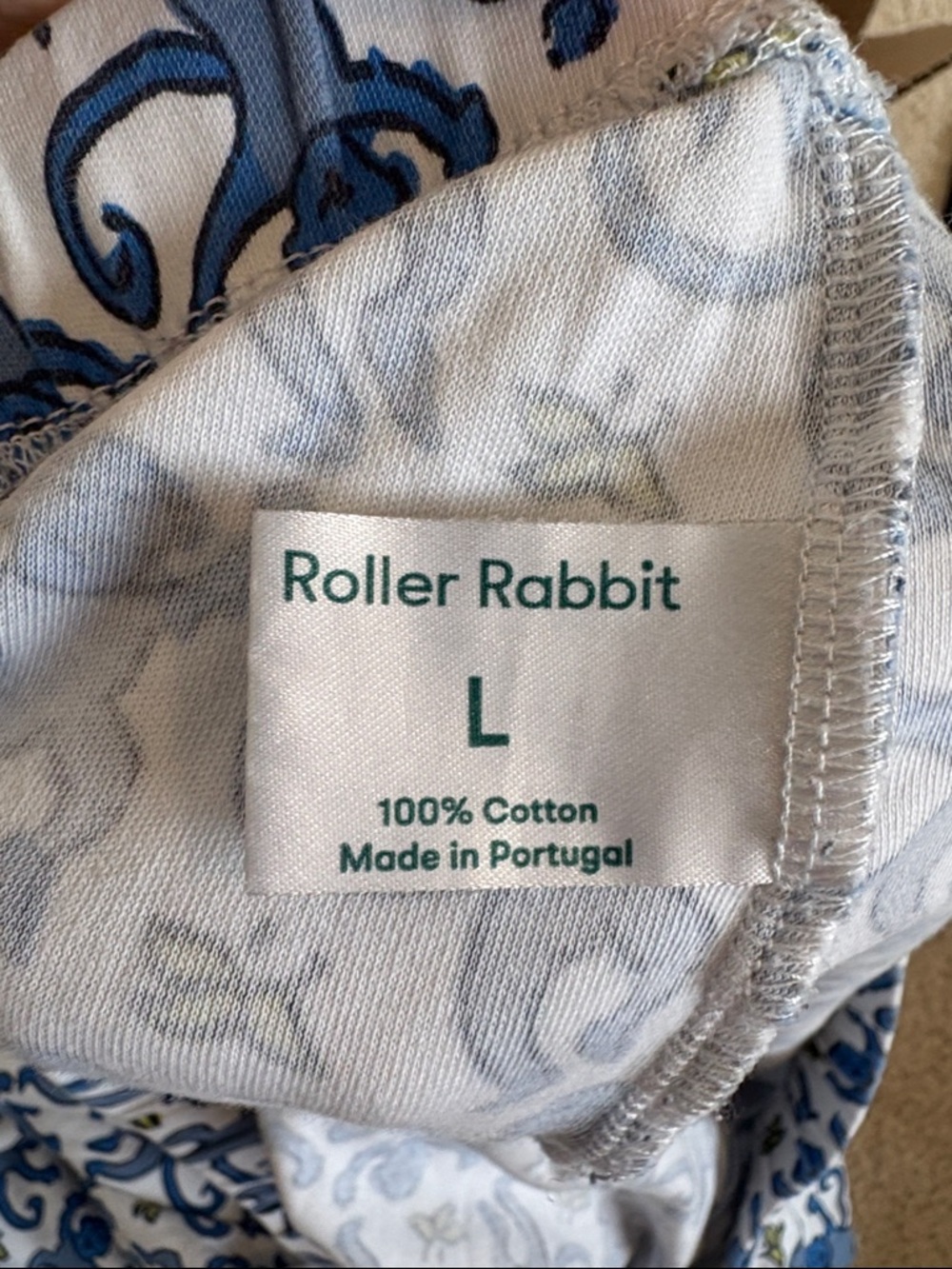 Roller Rabbit Blue Monkey Long Sleeve Long Pants Cotton Polo Pajama Set - Picture 7 of 7